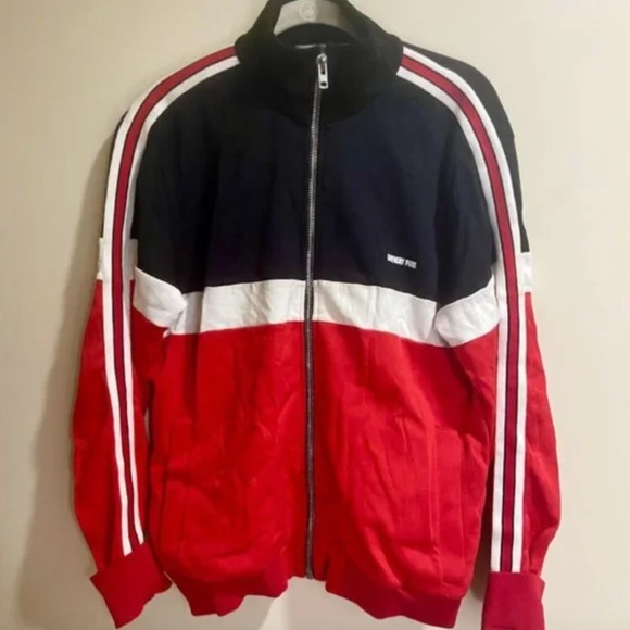 Givenchy Tri-Color Zipped Sweatshirt in Red, White and Black - Picture 2 of 7